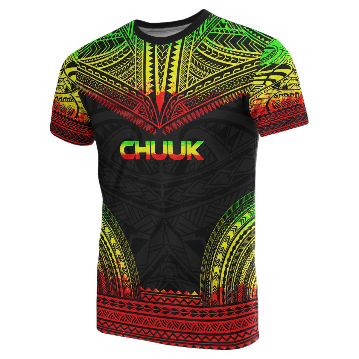 Chuuk T Shirt Chuuk Flag Polynesian Tattoo Reggae - Wonder Print Shop