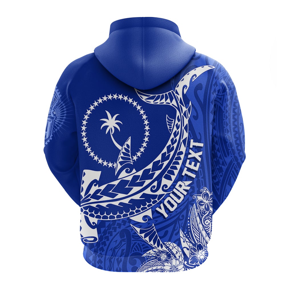 Custom FSM Chuuk Zip Up Hoodie Hammerhead Shark Proud Chuukese - Wonder Print Shop