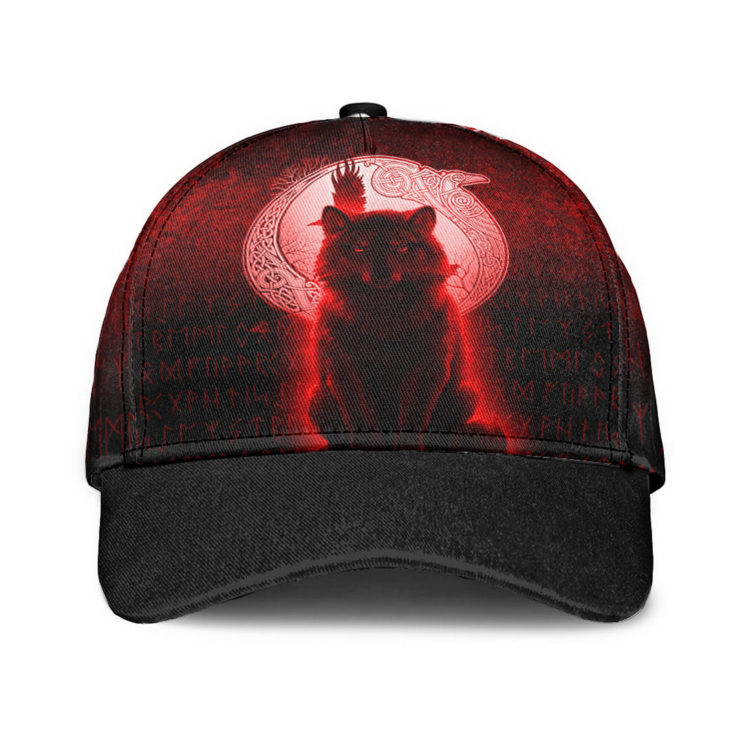 viking-classic-cap-fenrir-viking-wolf-red-version-classic-cap