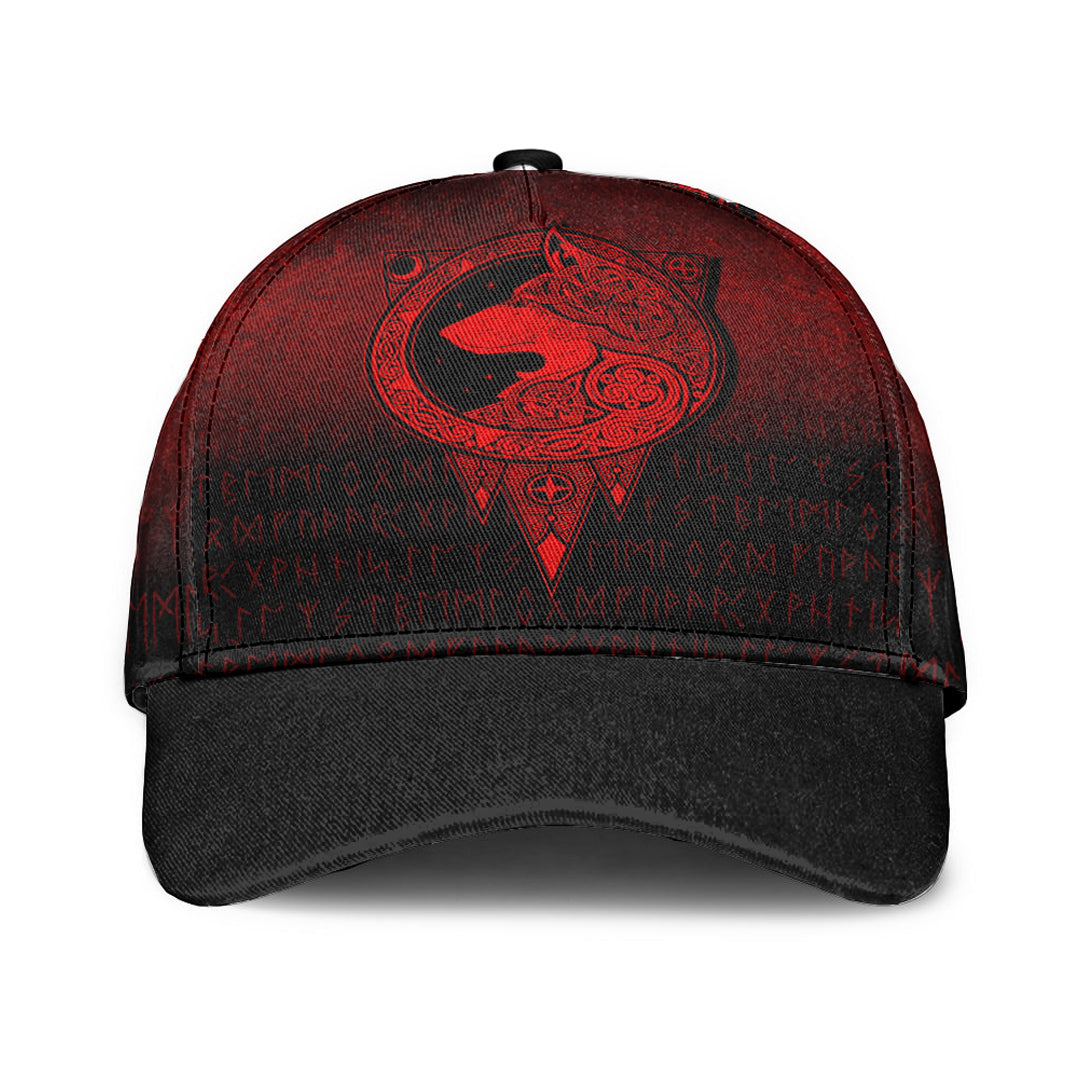 viking-classic-cap-viking-norse-wolf-red-version-classic-cap