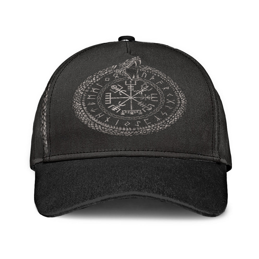 viking-classic-cap-viking-vegvisir-with-ouroboros-and-runes-classic-cap