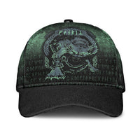 wonder-print-classic-cap-fenrir-wolf-norse-futhark-runes-viking-mythology-ragnarok-green-classic-cap