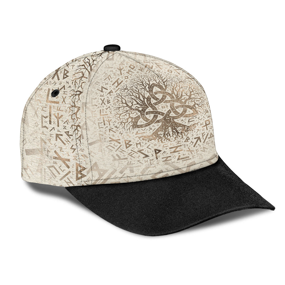 viking-classic-cap-tree-of-life-with-triquetra-and-futhark-pastel-gold-classic-cap