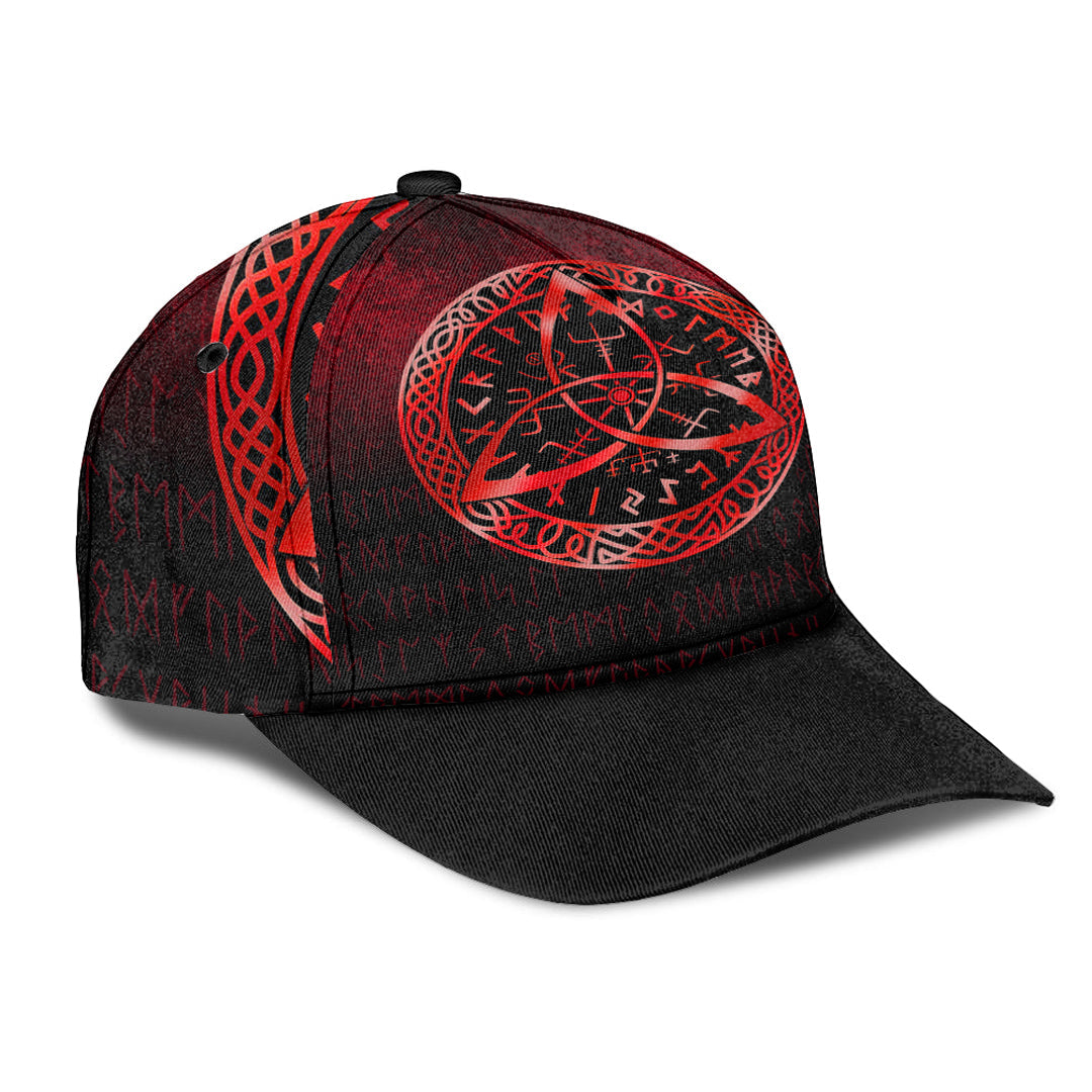 viking-classic-cap-vegvisir-nordic-viking-rune-red-version-classic-cap