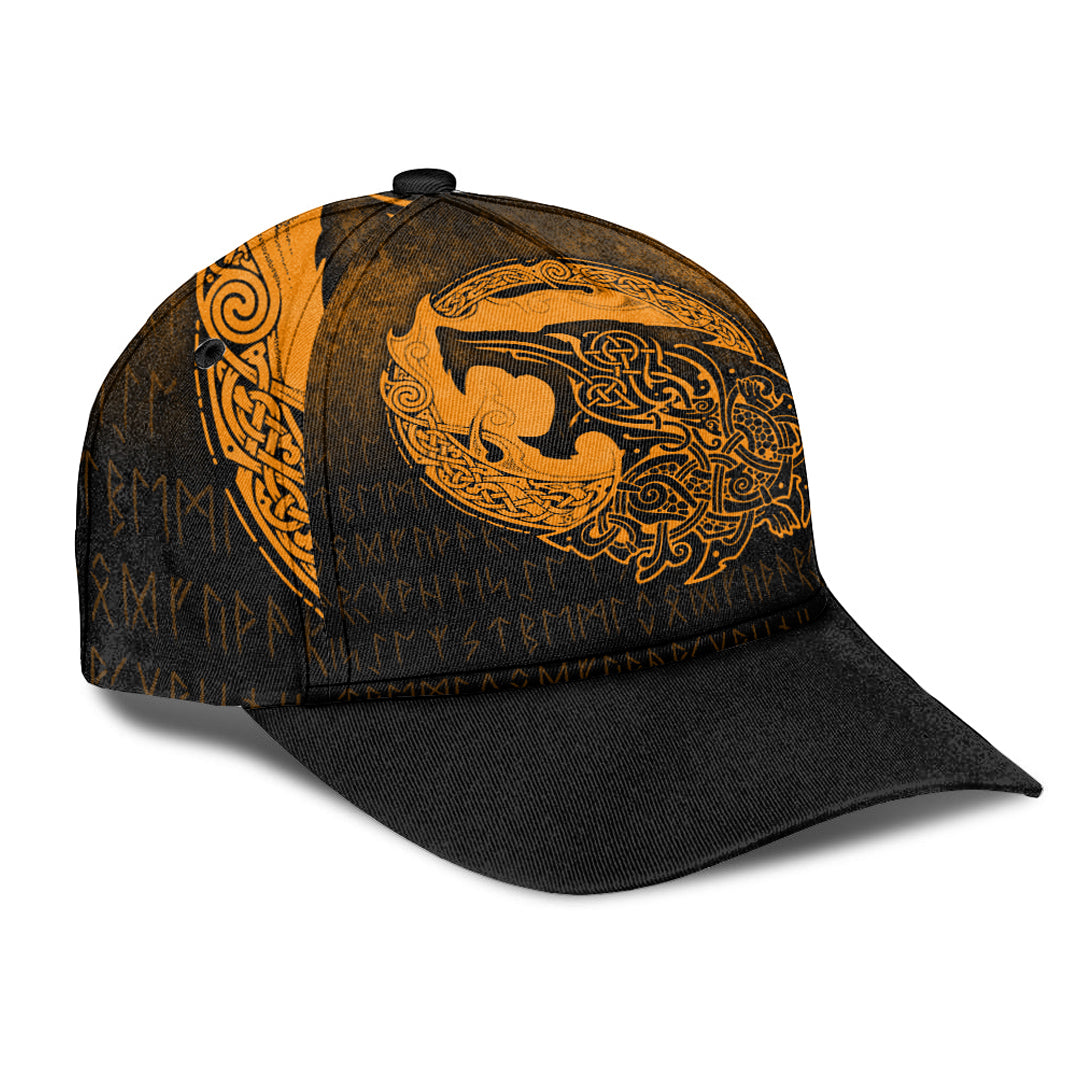 viking-classic-cap-fenrir-viking-3d-tattoo-gold-version-classic-cap