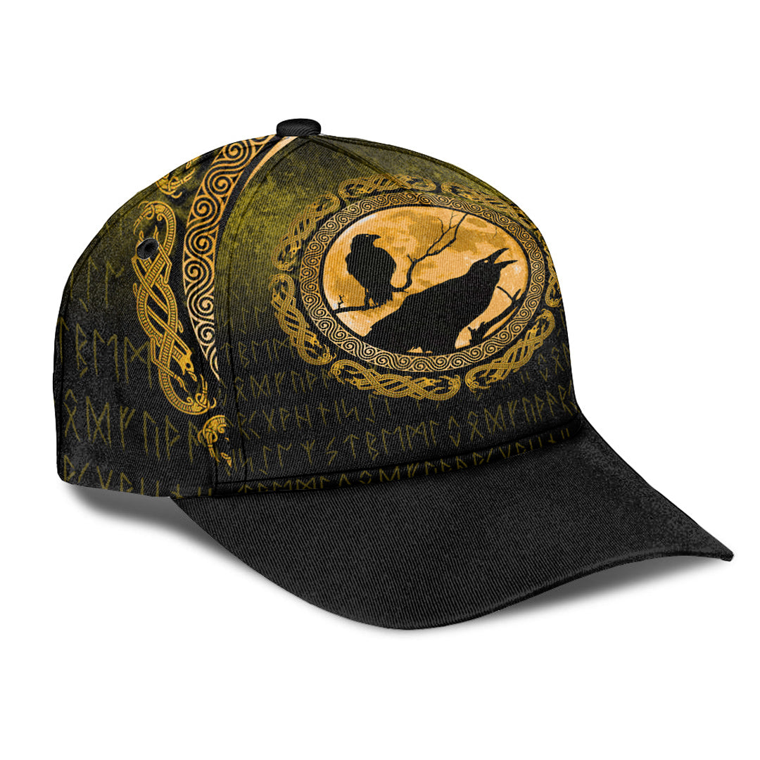viking-classic-cap-vikings-huginn-muninn-odin-ravens-gold-version-classic-cap
