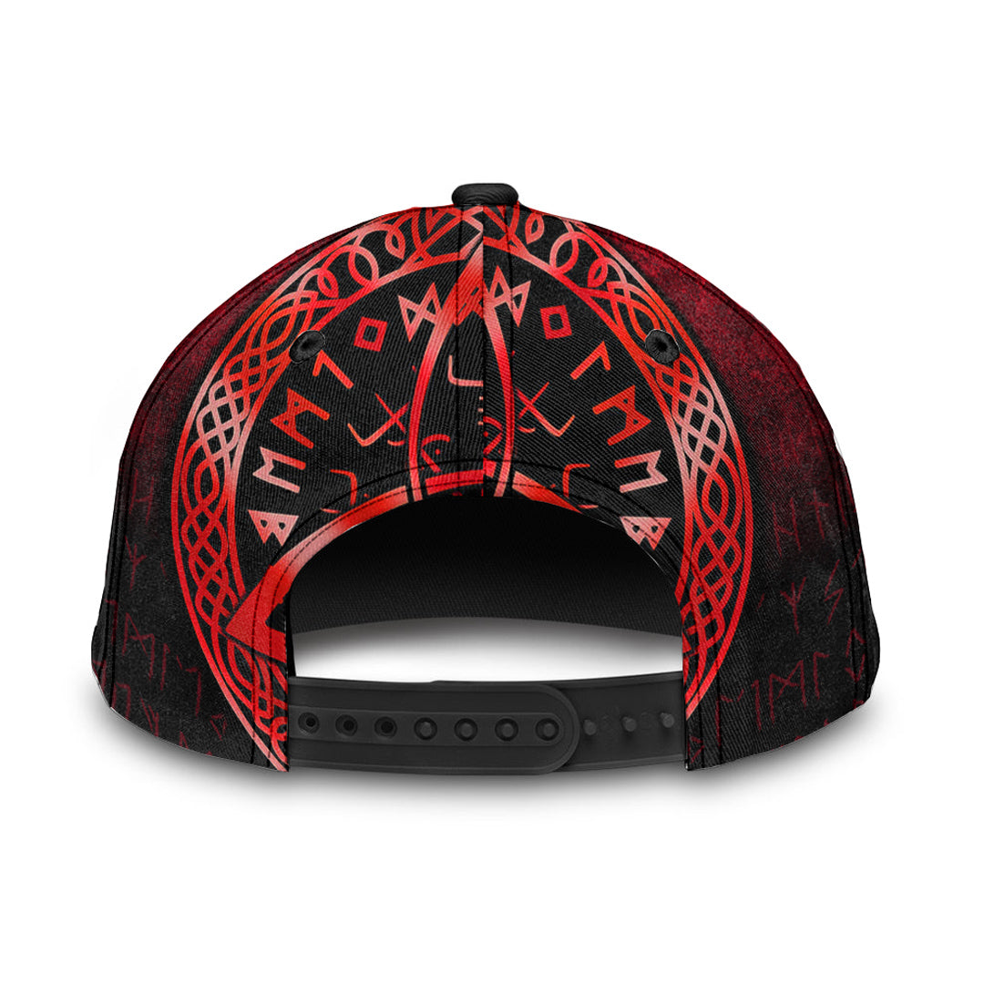 viking-classic-cap-vegvisir-nordic-viking-rune-red-version-classic-cap