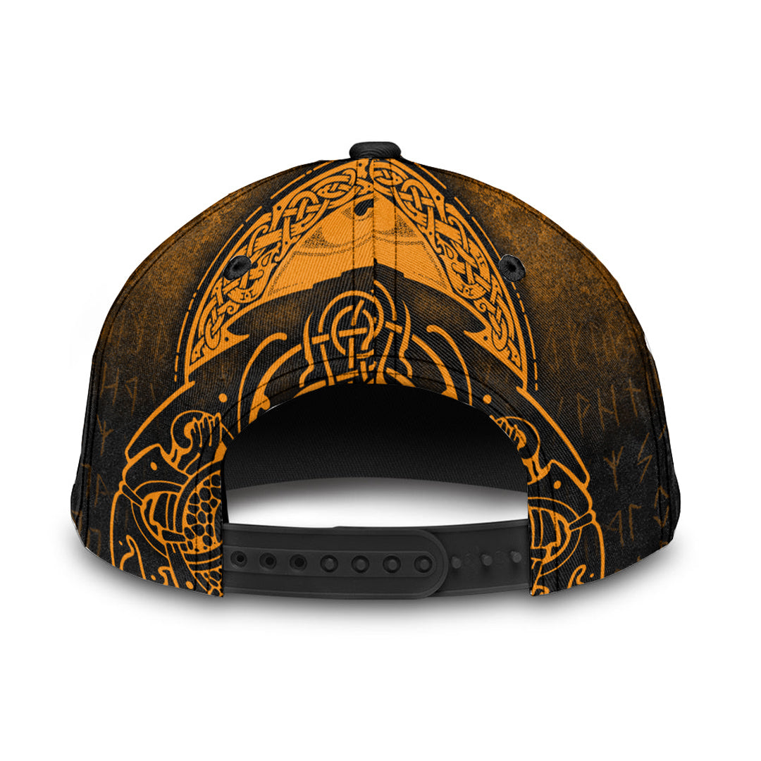viking-classic-cap-fenrir-viking-3d-tattoo-gold-version-classic-cap