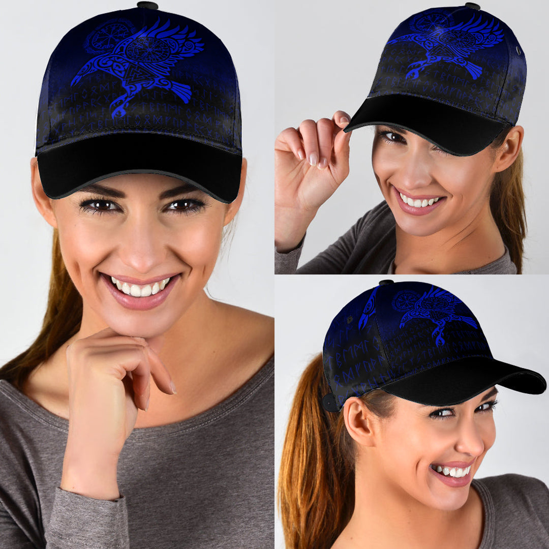 viking-classic-cap-raven-vegvisir-tattoo-blue-version-classic-cap