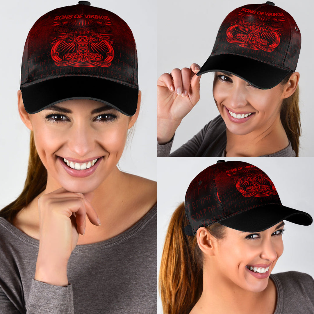 viking-classic-cap-vikings-ravens-mjolnir-red-version-classic-cap
