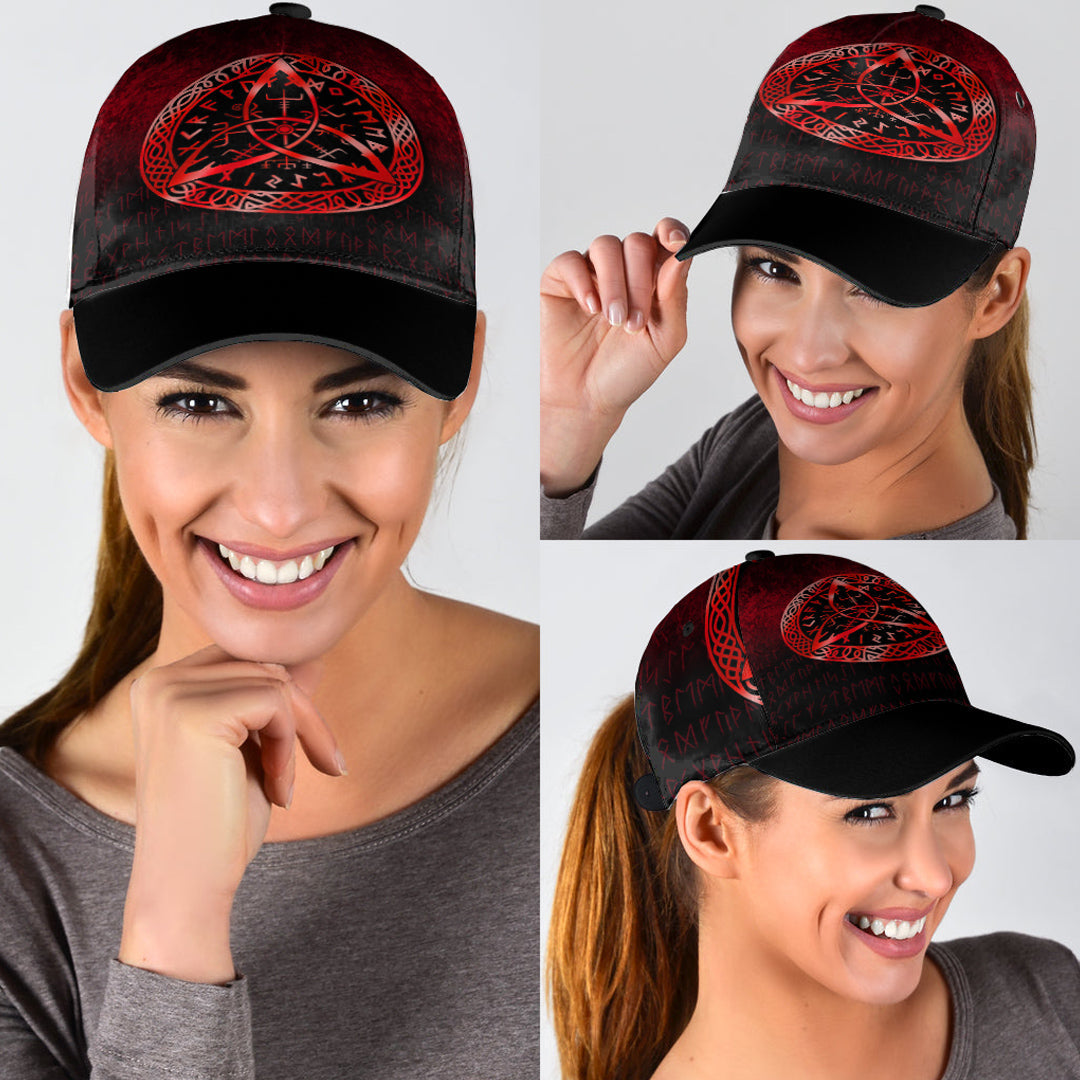 viking-classic-cap-vegvisir-nordic-viking-rune-red-version-classic-cap