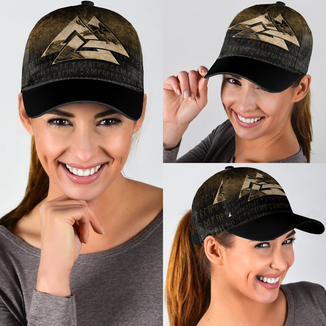 viking-classic-cap-huginn-muninn-ravens-from-odin-viking-gold-version-classic-cap