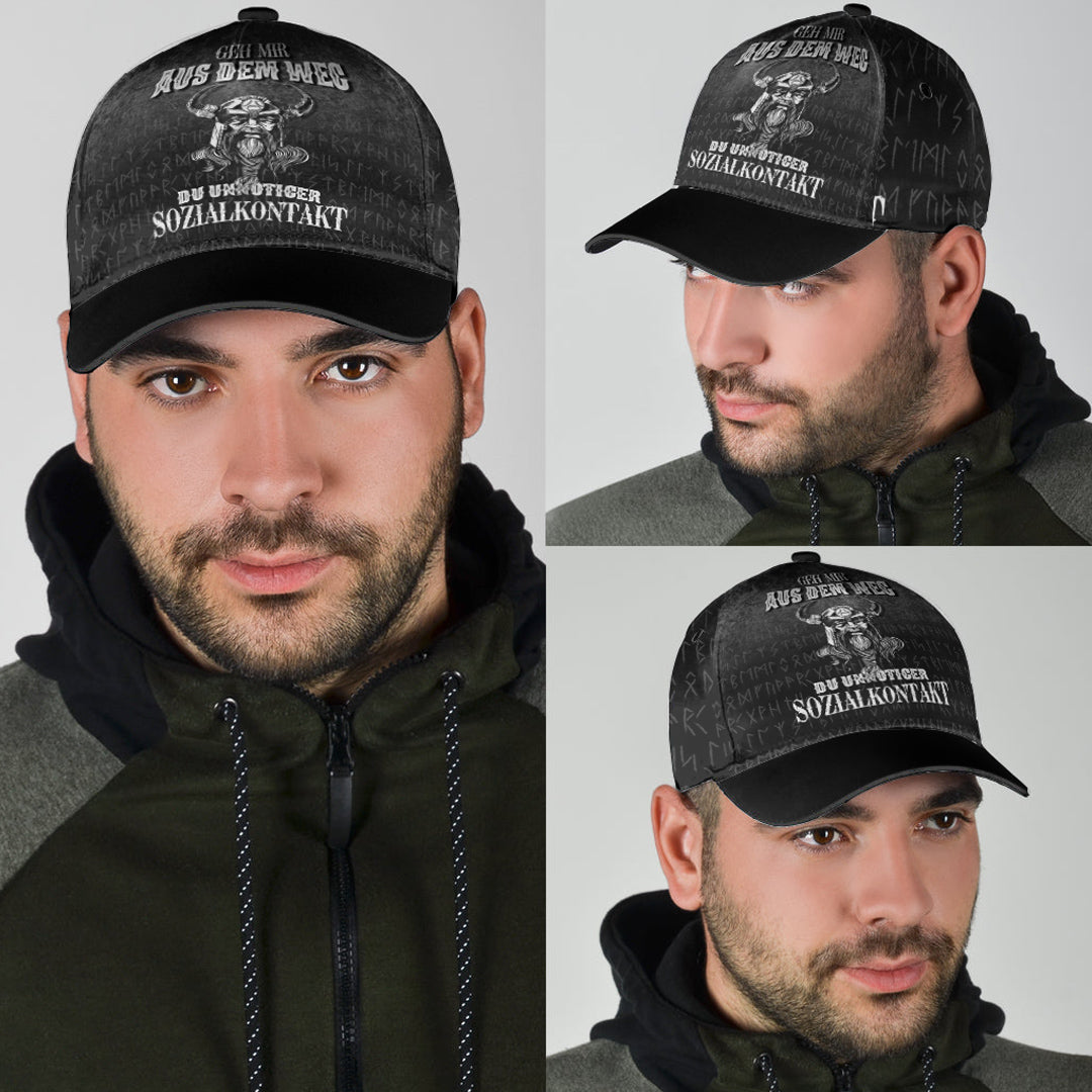 viking-classic-cap-geh-mir-aus-dem-weg-du-unnotiger-sozialkontakt-classic-cap