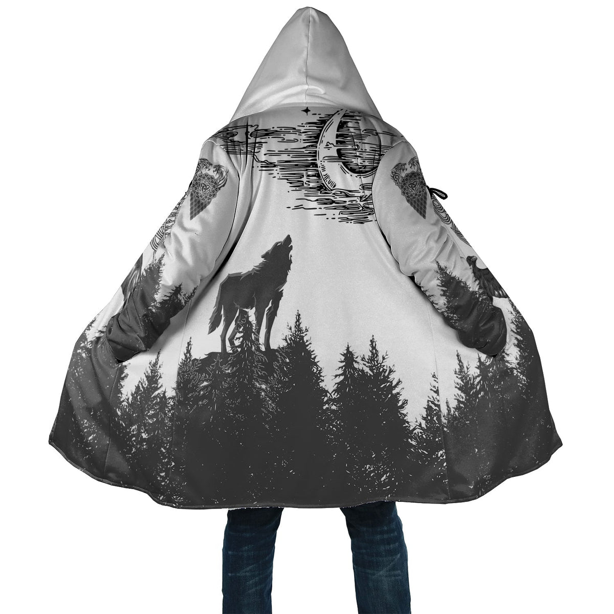 viking-raven-and-wolf-in-pine-forest-cloak