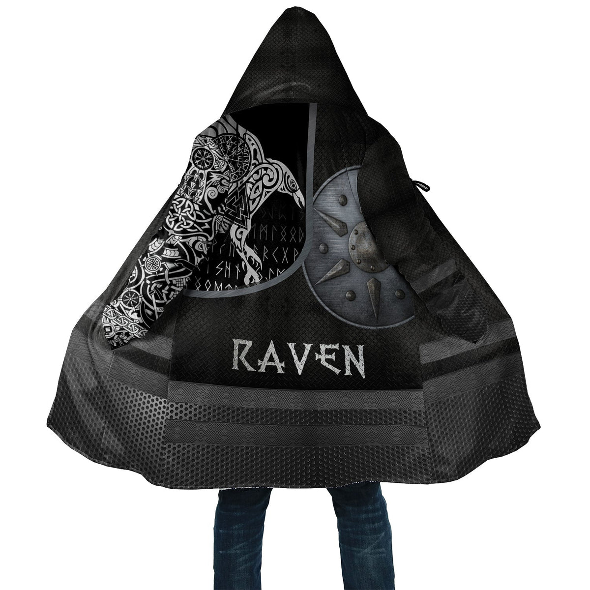 viking-cloak-armor-raven-tattoo