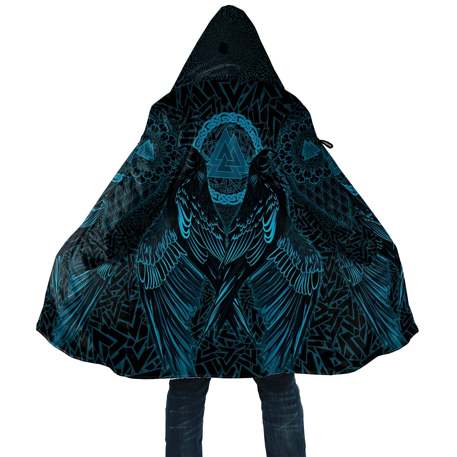 viking-cloak-raven-valknut-cyan