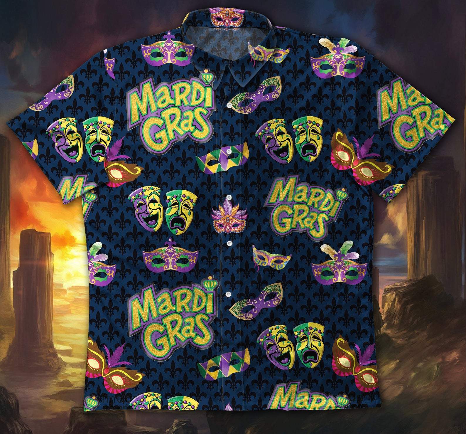 colorful-mardi-gras-carnival-hawaiian-shirt