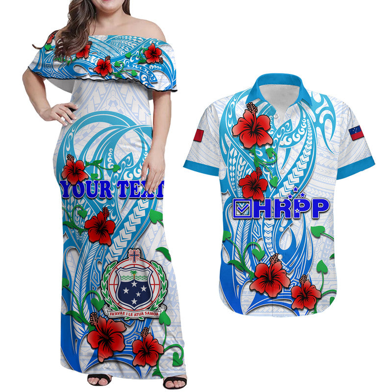 Personalised Special Samoa HRPP Party Matching Hawaiian Shirt And Dress Tribal Samoan Hibiscus Design LT9 - Wonder Print Shop