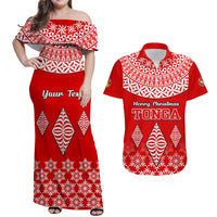 Personalised Tonga Kupesi Ngatu Merry Christmas Matching Hawaiian Shirt And Dress LT9 - Wonder Print Shop