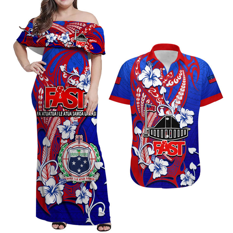 Special Samoa FAST Party Matching Hawaiian Shirt And Dress Tribal Samoan Hibiscus Design LT9 - Wonder Print Shop