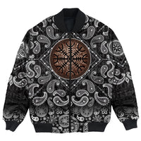 Viking Bomber Jacket Compass with Bandana Paisley Style RLT12 - Wonder Print Shop