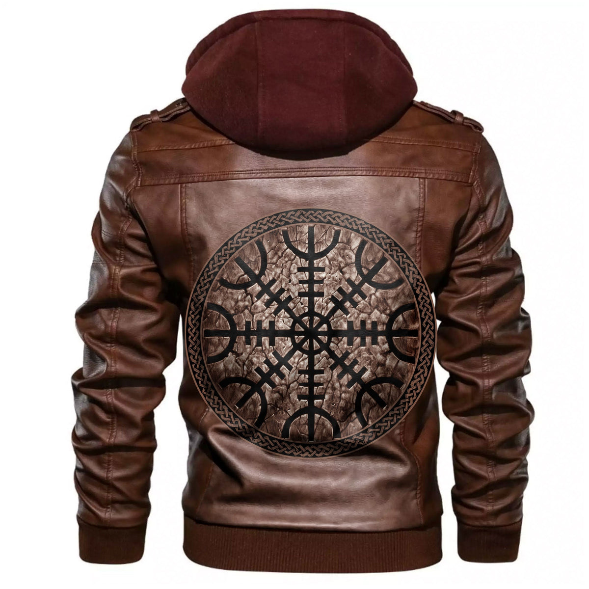 Viking Helm of Awe Leather Jacket RLT12 - Wonder Print Shop