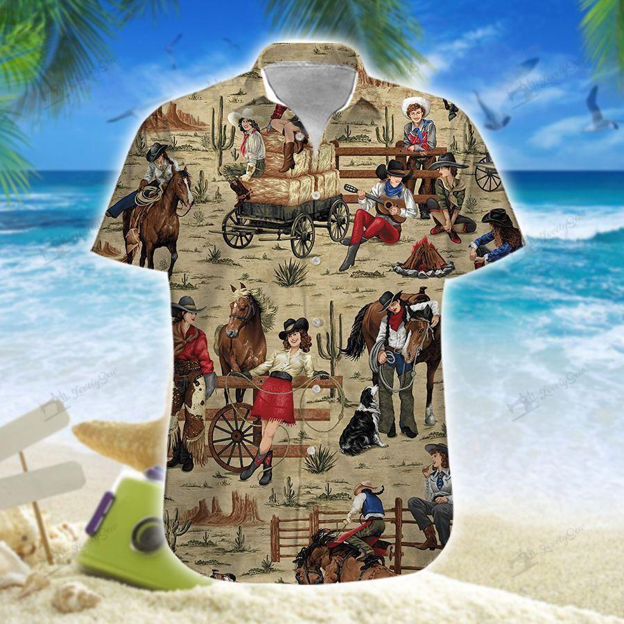 Cowgirls Hawaiian Shirt - Wonder Print Shop