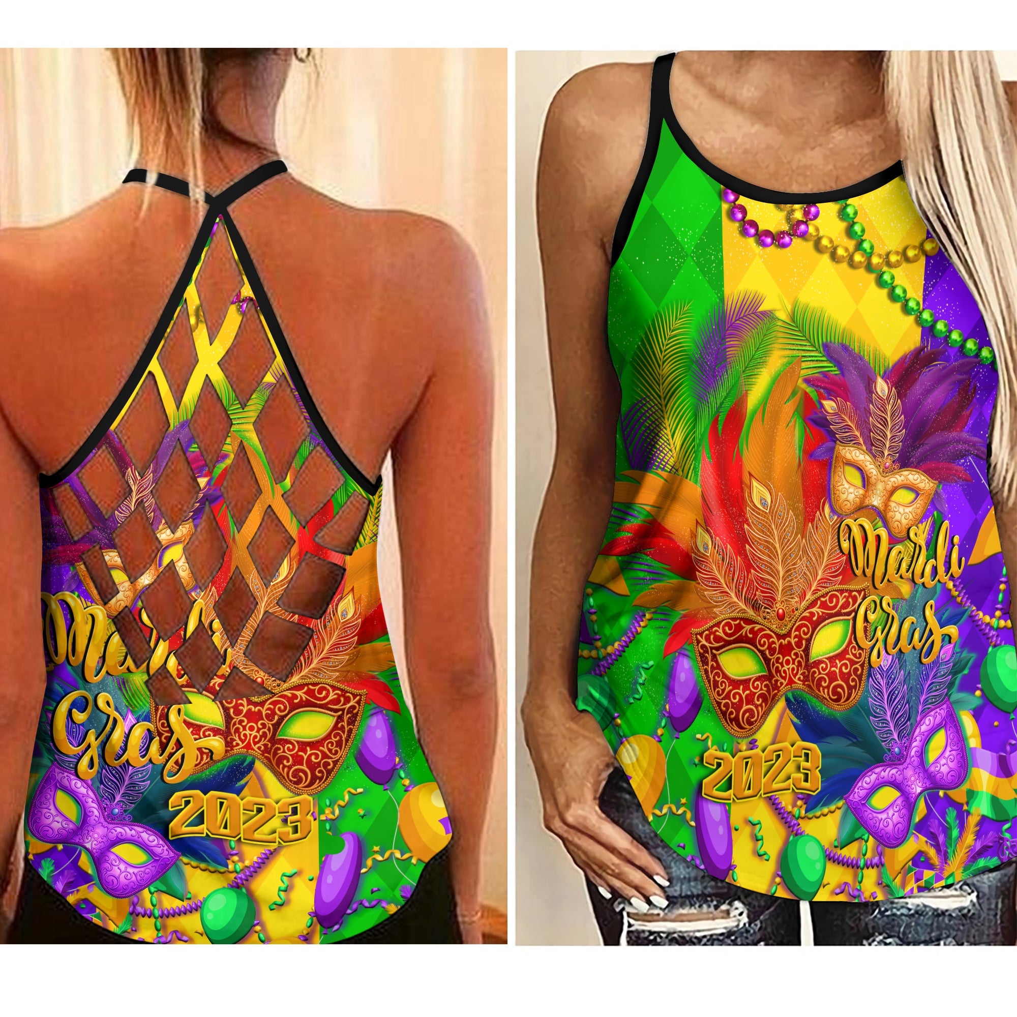 custom-personalised-mardi-gras-2023-criss-cross-tank-top-carnival-masks-with-feathers