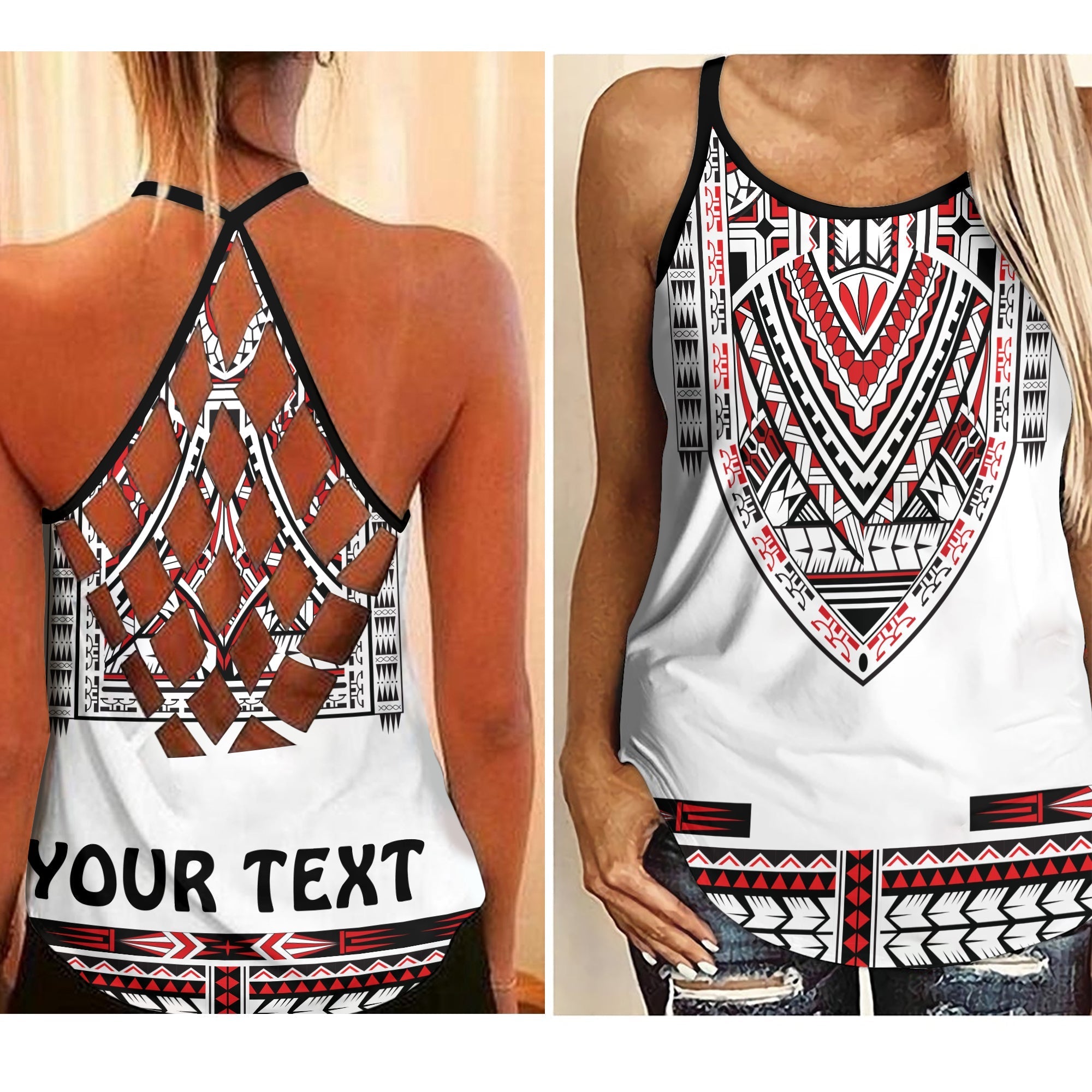 custom-personalised-polynesian-criss-cross-tank-top-dashiki-with-polynesian-tattoo-royal-version-lt14