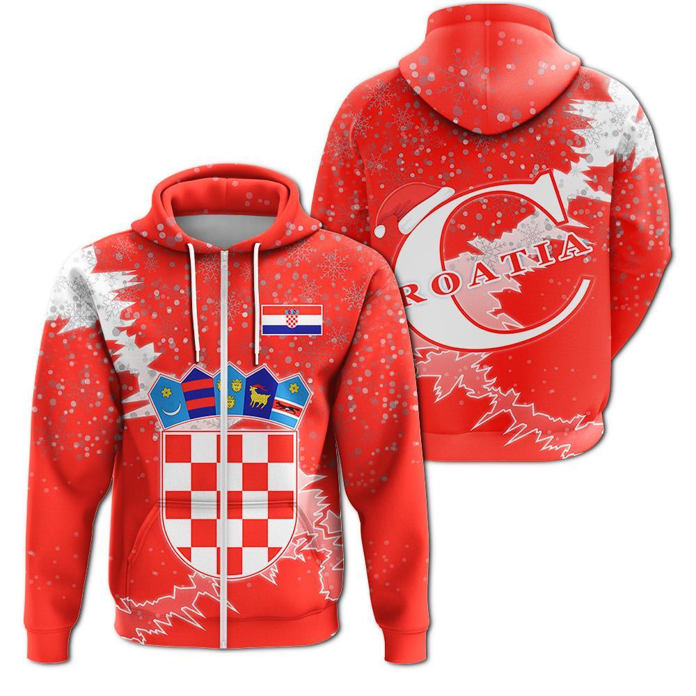 croatia-christmas-coat-of-arms-zip-up-hoodie-x-style