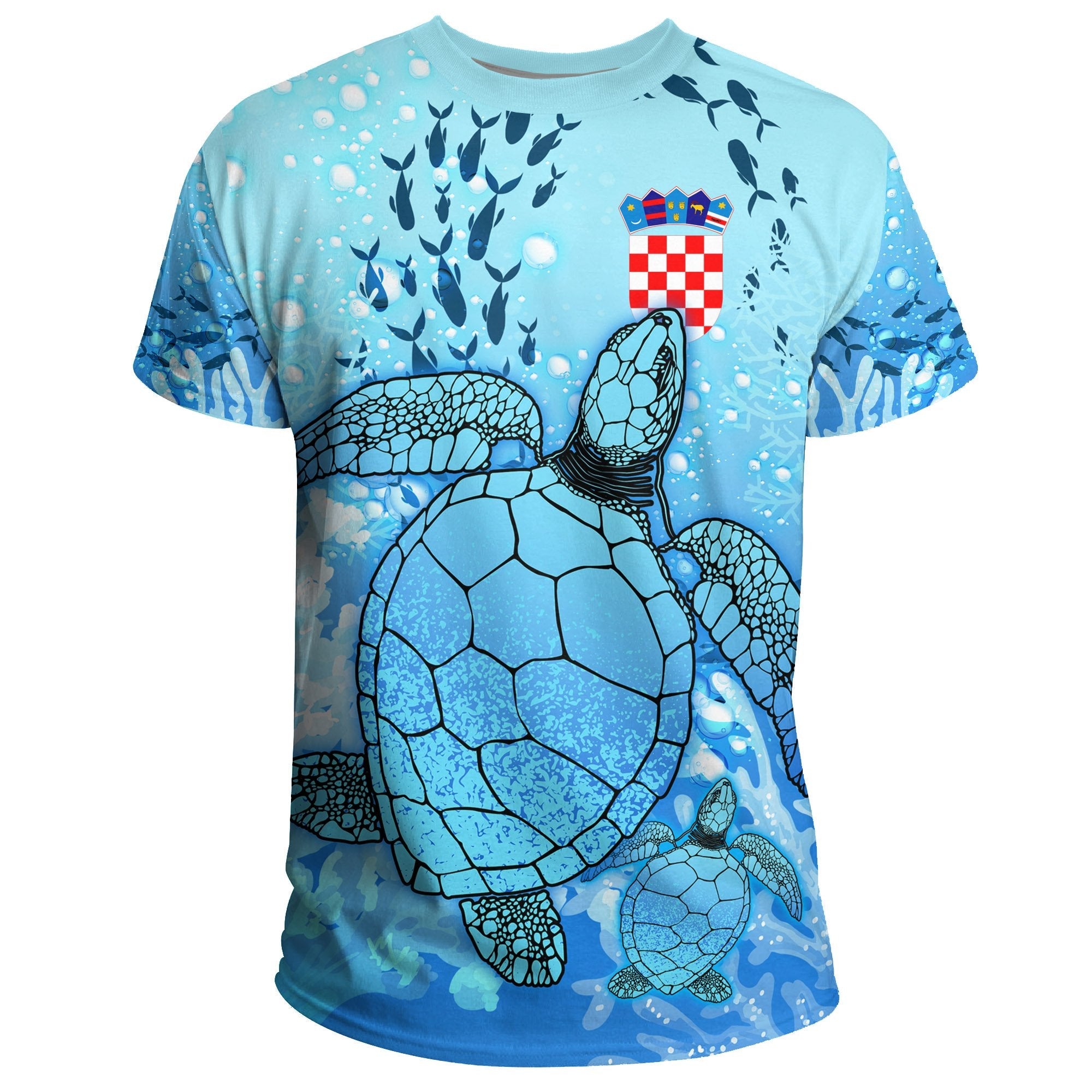 croatia-t-shirt-ocean-life-womensmens