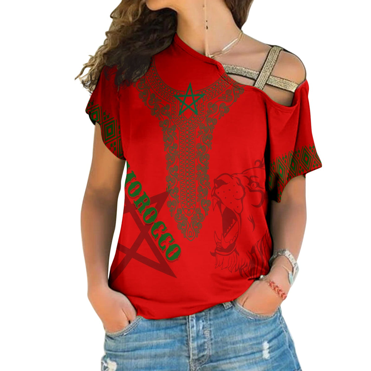 personalised-morocco-soccer-world-cup-2022-cross-shoulder-shirt-kaftan-style