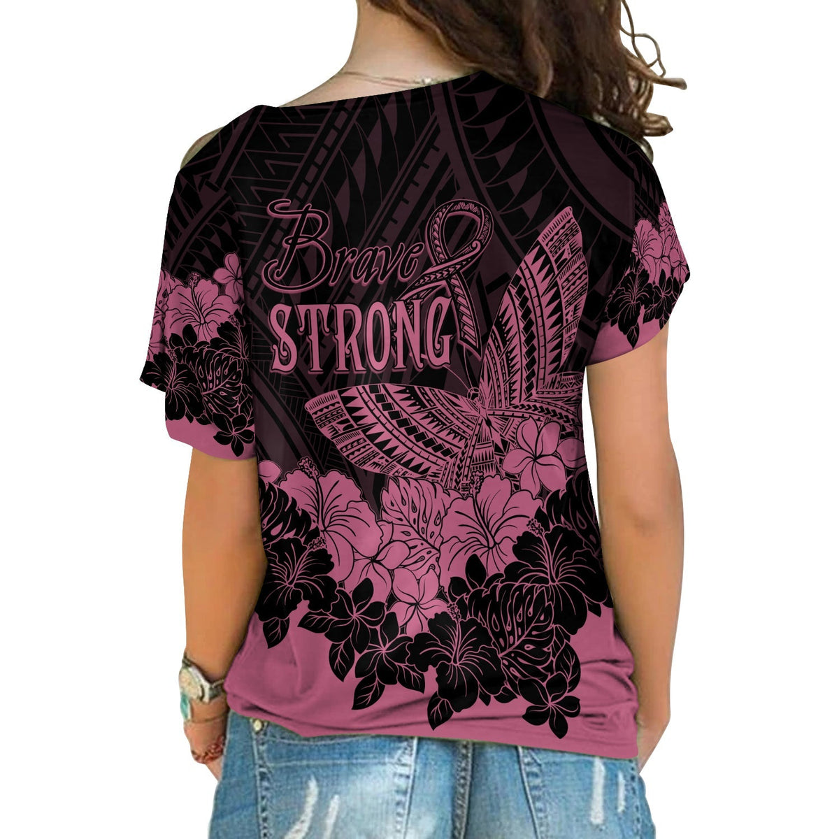 hawaii-kanaka-breast-cancer-awareness-cross-shoulder-shirt-floral-butterfly-lt7