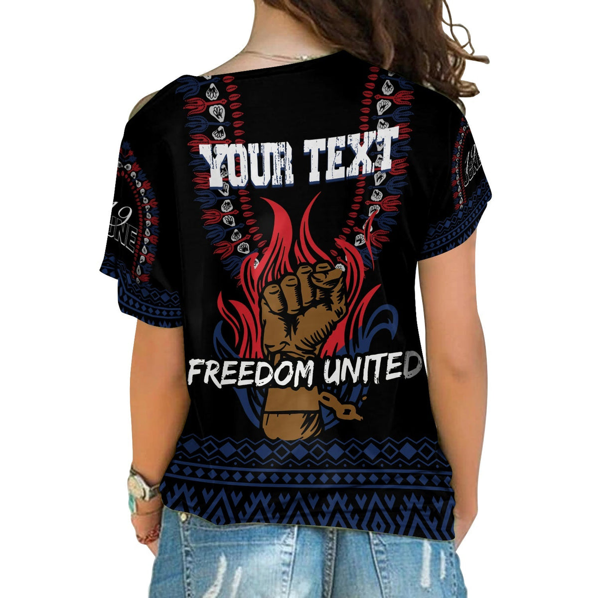 juneteenth-dashiki-personalised-cross-shoulder-shirt-freedom-united