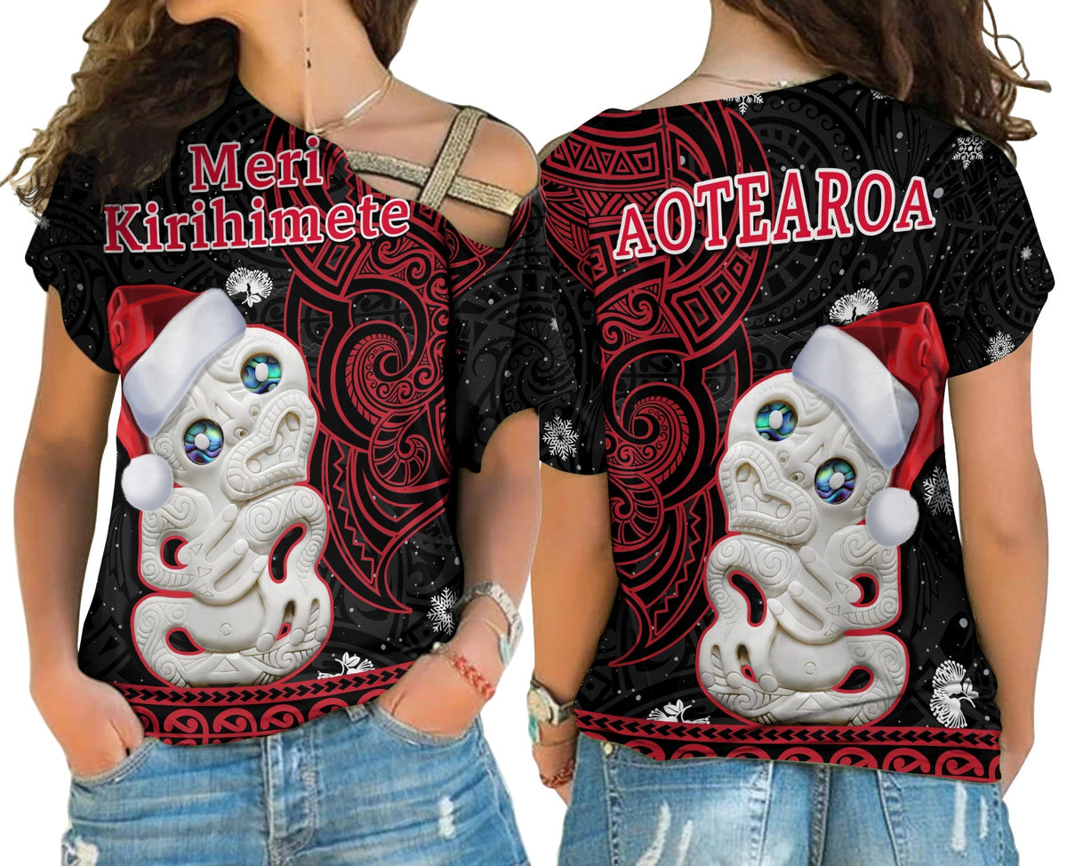 new-zealand-christmas-cross-shoulder-shirt-hei-tiki-red-pohutukawa-meri-kirihimete