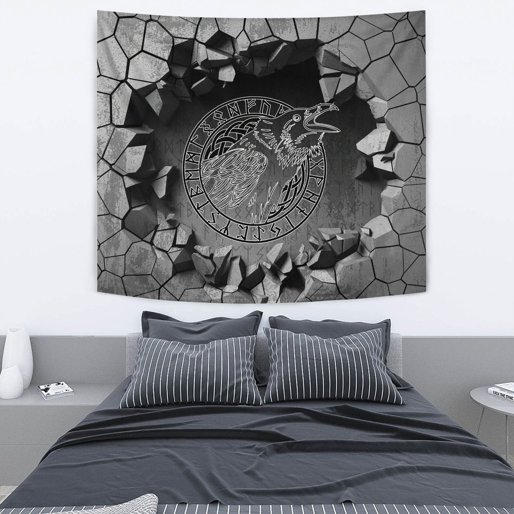 Viking Tapestry - Crow Black Tapestry RLT12 - Wonder Print Shop