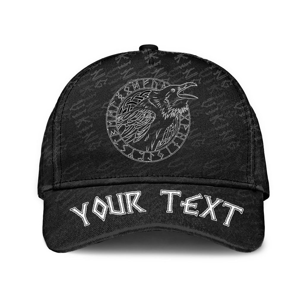 viking-classic-cap-custom-crows-scandinavian-runes-classic-cap