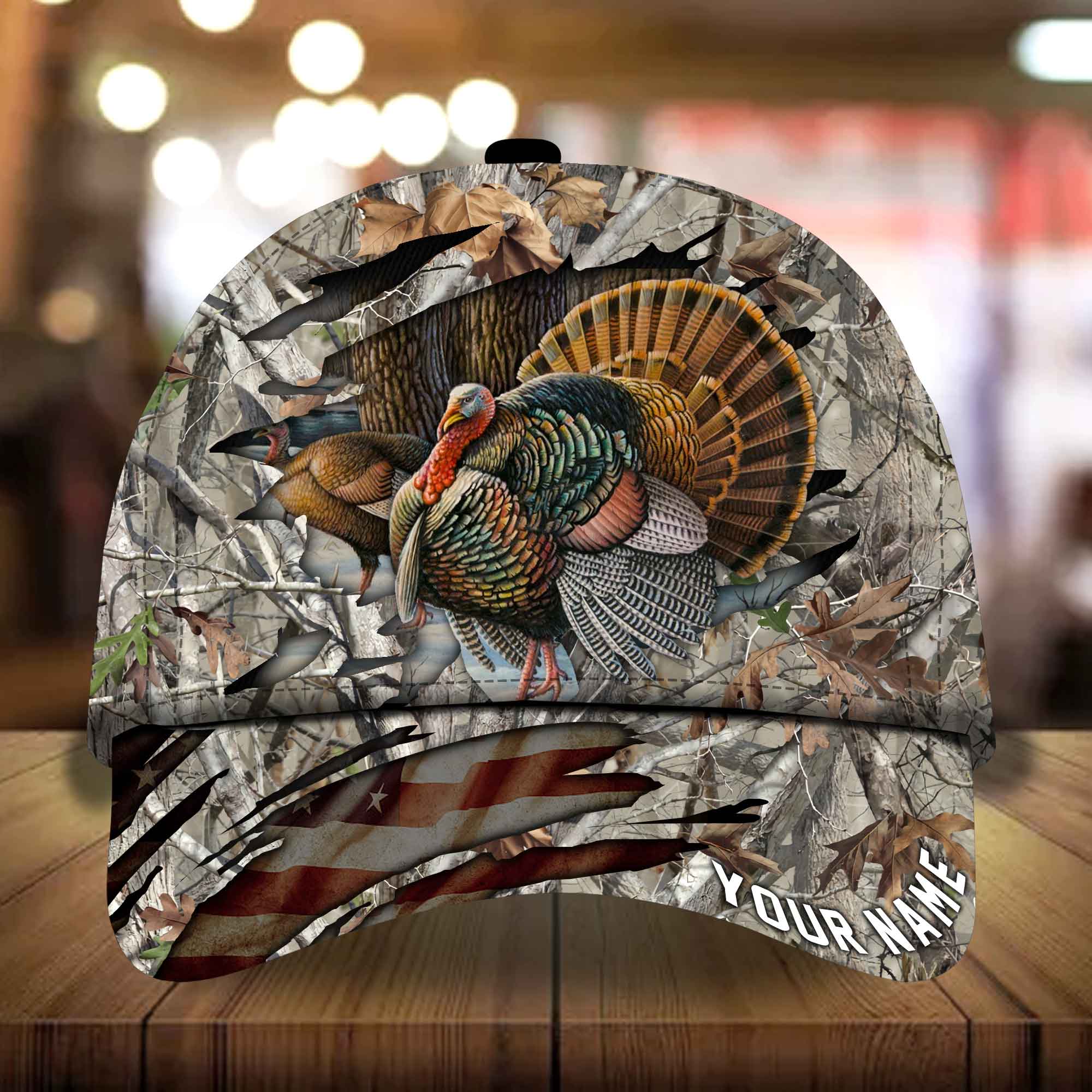 epic-auvrilon-pattern-turkey-hunting-hat-cap-personalized-multicolores-3d-all-over-printed