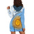 Argentina Football 2022 Hoodie Dress Champions Blue Sky May Sun LT13 - Wonder Print Shop