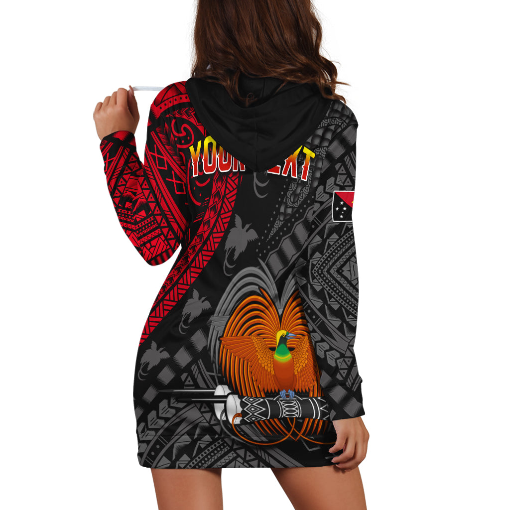 Custom Personalised Papua New Guinea Hoodie Dress Raggiana Birds Of Paradise Happy 47th Independence Day LT13 - Wonder Print Shop