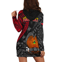 Custom Personalised Papua New Guinea Hoodie Dress Raggiana Birds Of Paradise Happy 47th Independence Day LT13 - Wonder Print Shop
