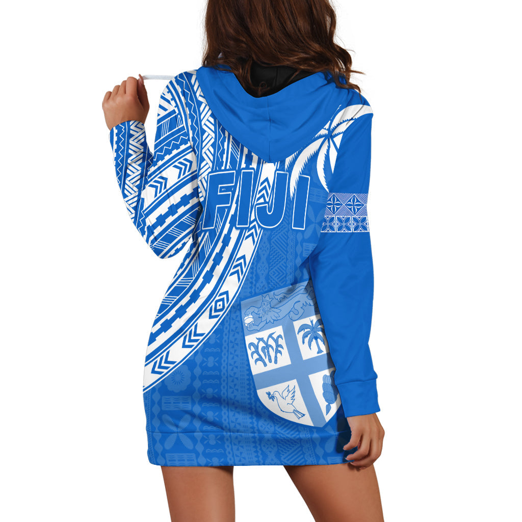 Fiji Rugby Sevens Hoodie Dress Fijian 7s Tapa Polynesian Blue Ver.01 LT13 - Wonder Print Shop