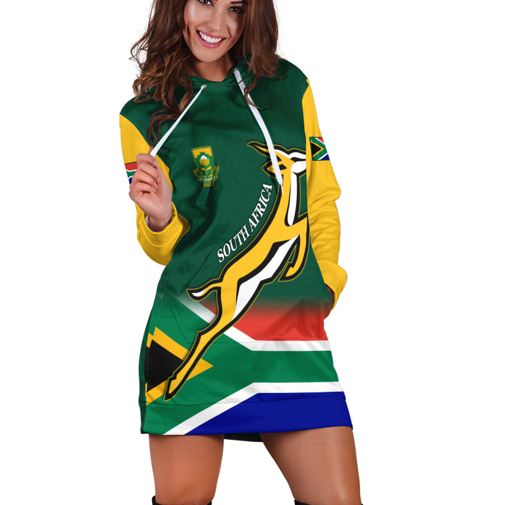 (Custom Personalised) South Africa Rugby Hoodie Dress Springboks Champion Bokke African Pattern Go Bokke LT13 - Wonder Print Shop