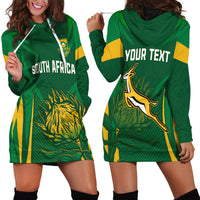 (Custom Personalised) South Africa Rugby Hoodie Dress Springboks Champion LT13 - Wonder Print Shop