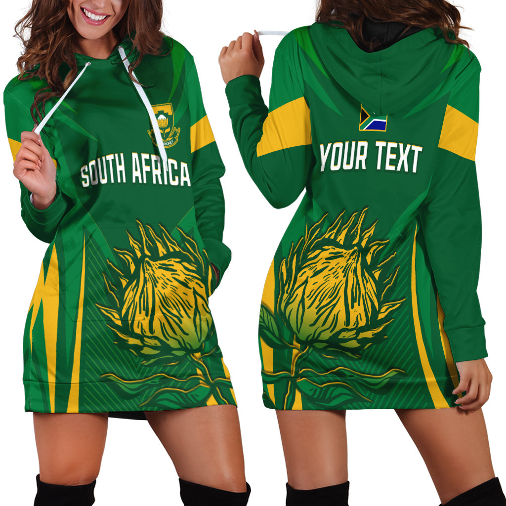 (Custom Personalised) South Africa Cricket Hoodie Dress Proteas Champion LT13 - Wonder Print Shop