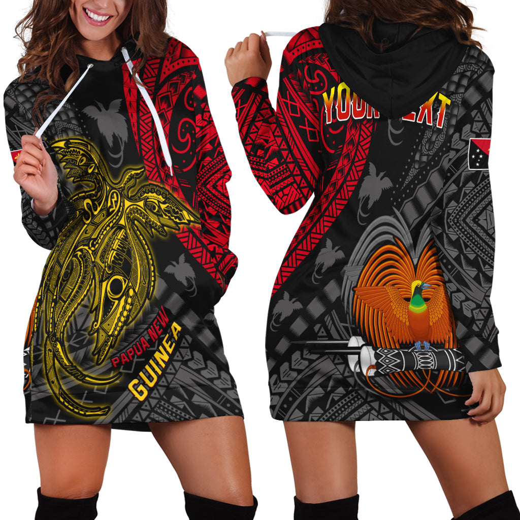Custom Personalised Papua New Guinea Hoodie Dress Raggiana Birds Of Paradise Happy 47th Independence Day LT13 - Wonder Print Shop