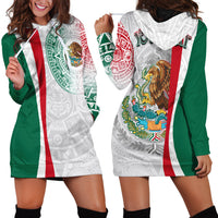 Custom Personalised Mexico Hoodie Dress Mexican Eagles Aztec Pattern LT13 - Wonder Print Shop