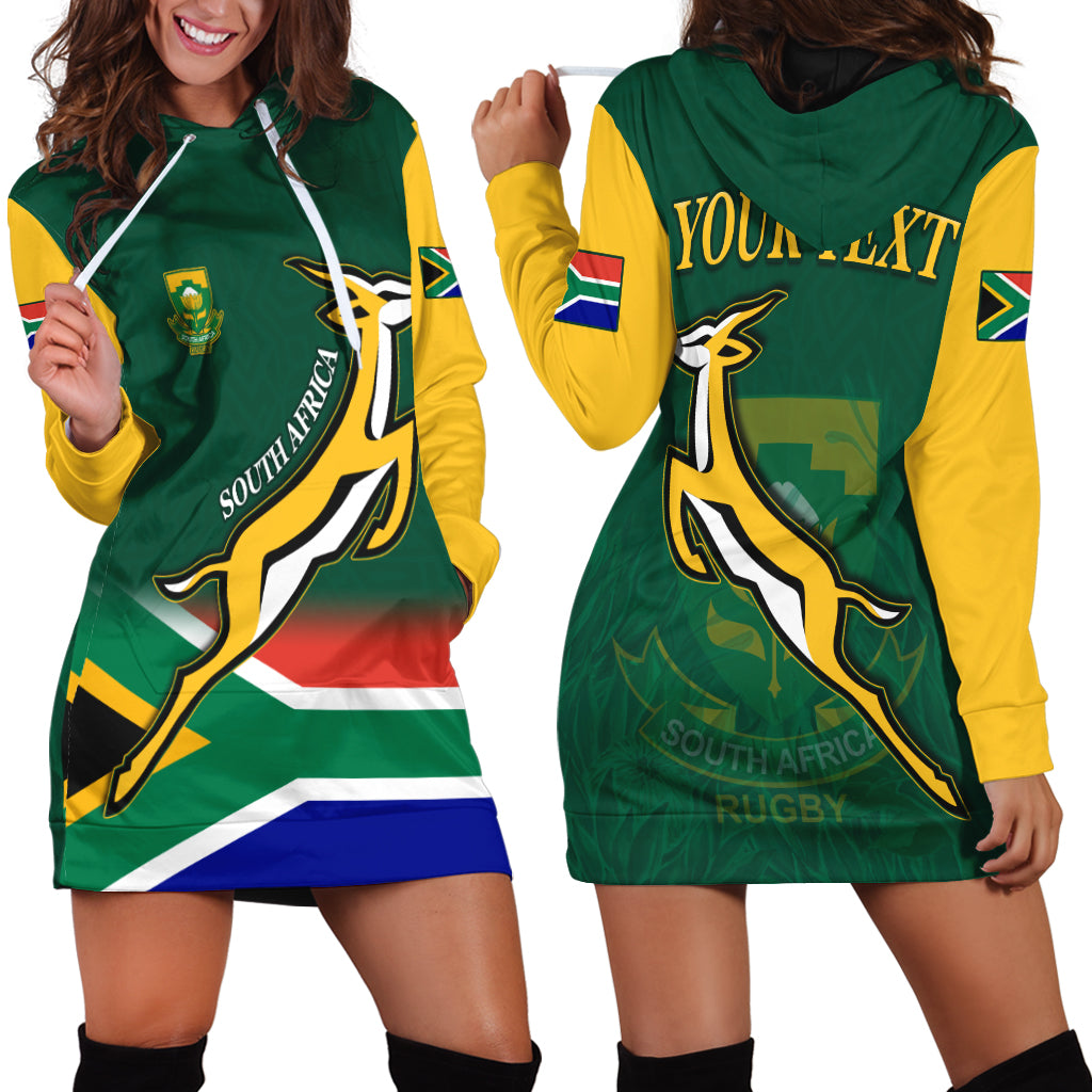 (Custom Personalised) South Africa Rugby Hoodie Dress Springboks Champion Bokke African Pattern Go Bokke LT13 - Wonder Print Shop