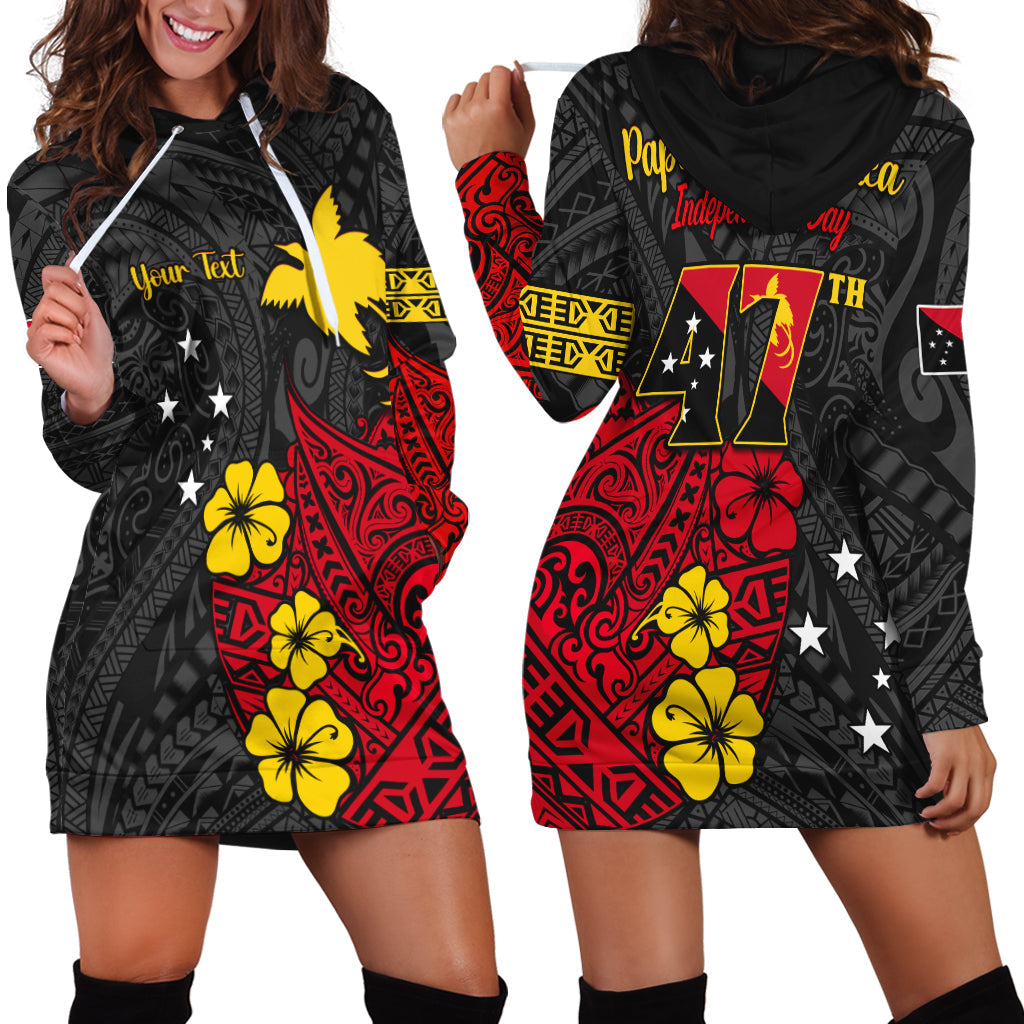 Custom Personalised Papua New Guinea Anniversary Hoodie Dress 47th Independence Day Since 1975 LT13 - Wonder Print Shop