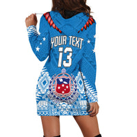 (Custom Text and Number) Toa Samoa Rugby Hoodie Dress Manu Siva Tau Style Ulafala LT13 - Wonder Print Shop